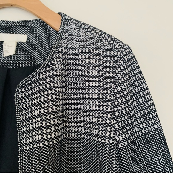 H&M Black White Checkered Open Overcoat - Picture 5 of 11